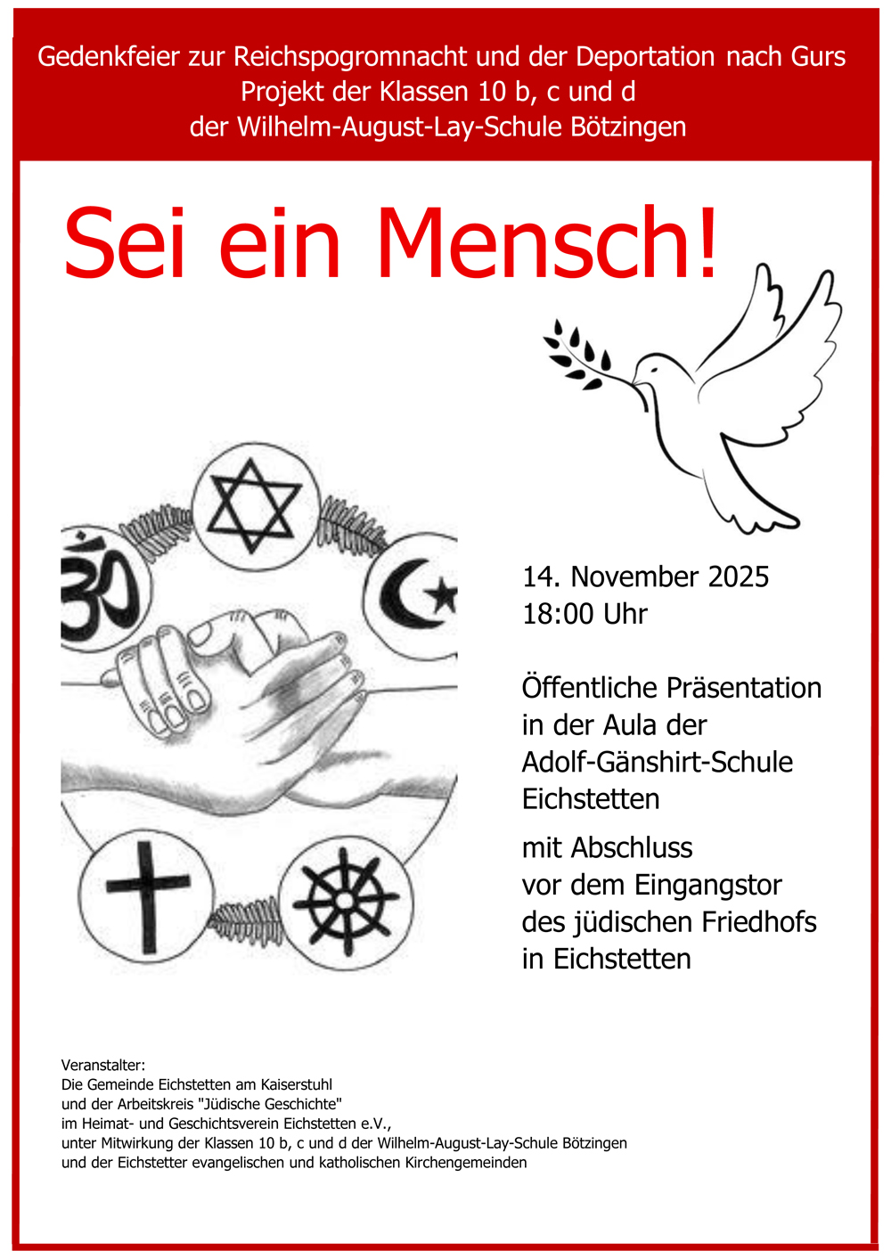 Plakat 2025 Sei ein Mensch final